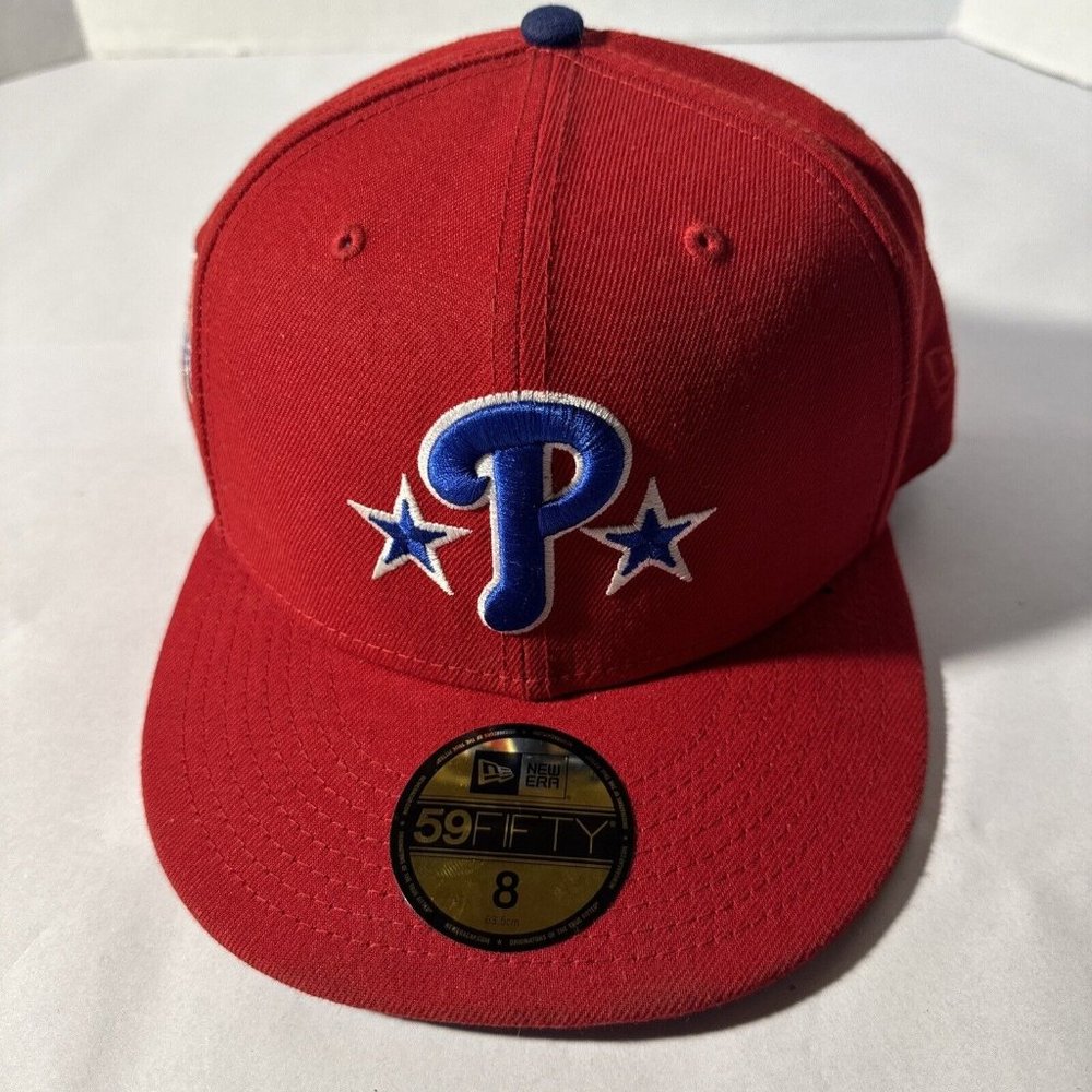 Philadelphia Phillies New Era Cooperstown Collection 59FIFTY Fitted Hat Sz 8.  D
